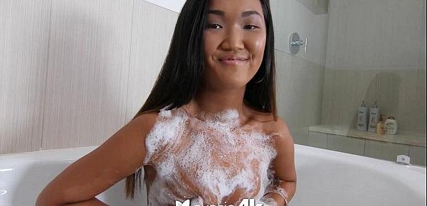  Exotic4K - Cute asian Amy Parks gets her tits in hot soapy water